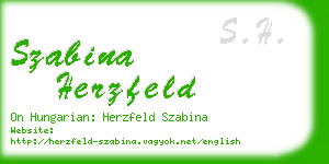 szabina herzfeld business card